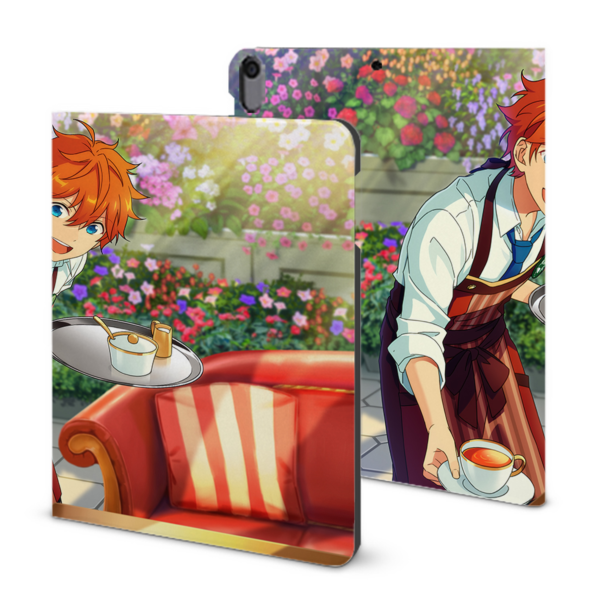 （画像用） あんさんぶるスターズ! Ensemble Stars IPad ケース ブック型 PUレザー TPU 耐衝撃 軽量 薄型 ペン収納なし 全面保護 IPad 各モデル対応